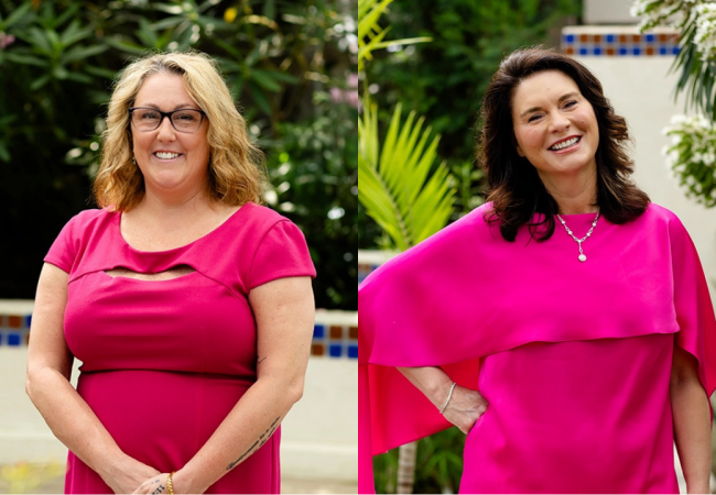 WashU Medicine nurses Mary Sullivan, left, and Lisa Gabriele